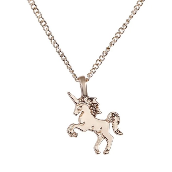 💖 5 items for $25 Sale! 💖 Golden Unicorn Pendant Necklace - Picture 1 of 1